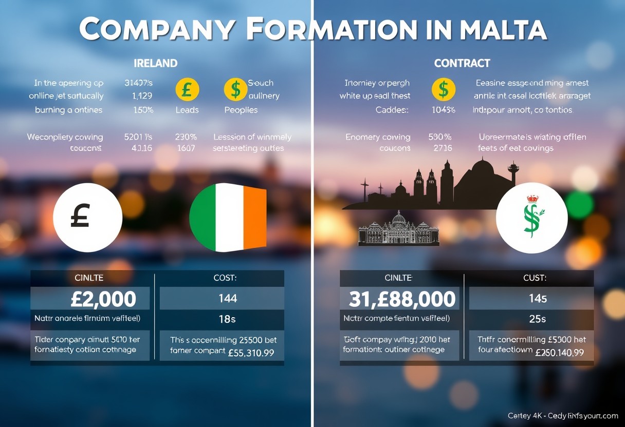 Irland vs. Malta – Bessere Gründungskosten für Ihr Unternehmen